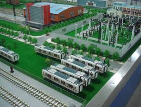 城市軌道沙盤(pán)地鐵輕軌車(chē)輛模型