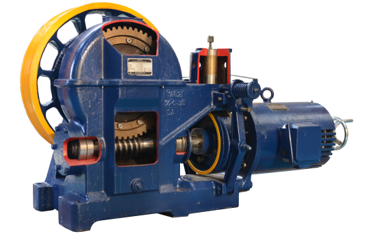 永磁同步無齒曳引機解剖模型