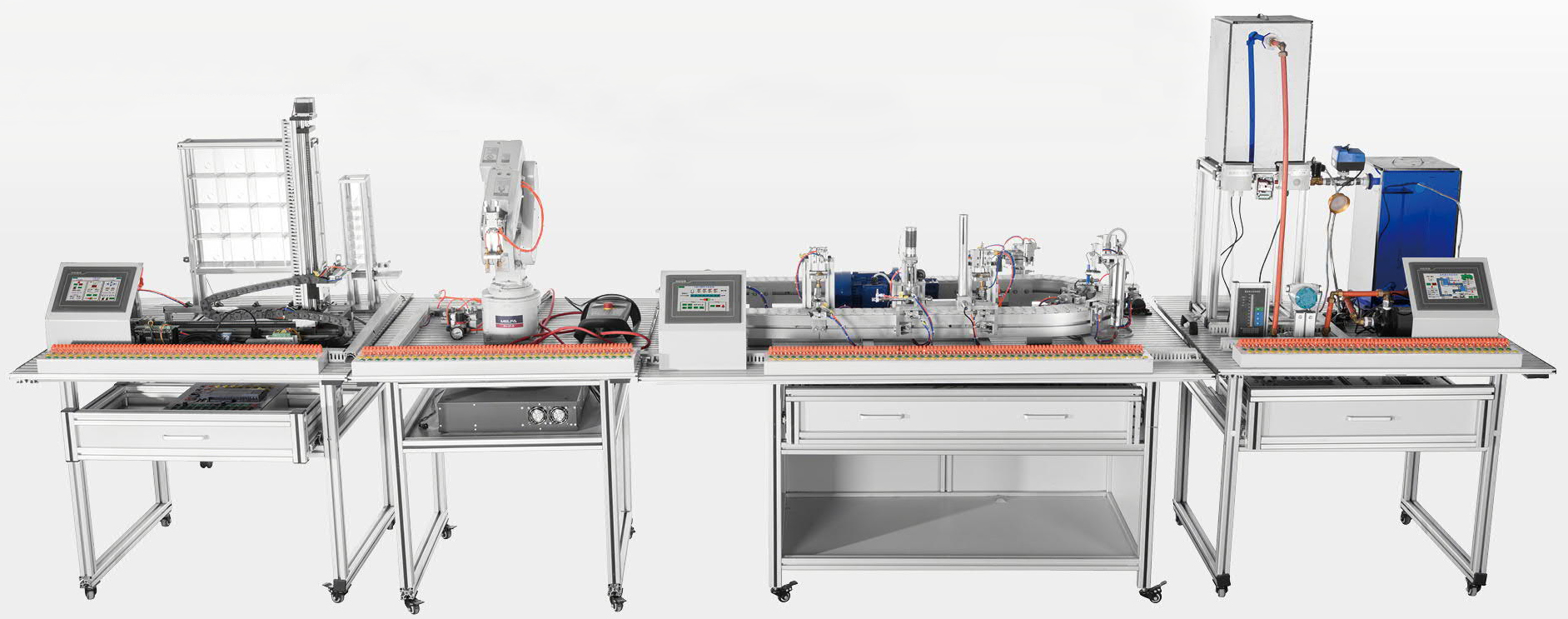 擬環(huán)形罐裝生產(chǎn)線實訓考核系統(tǒng)考核裝置